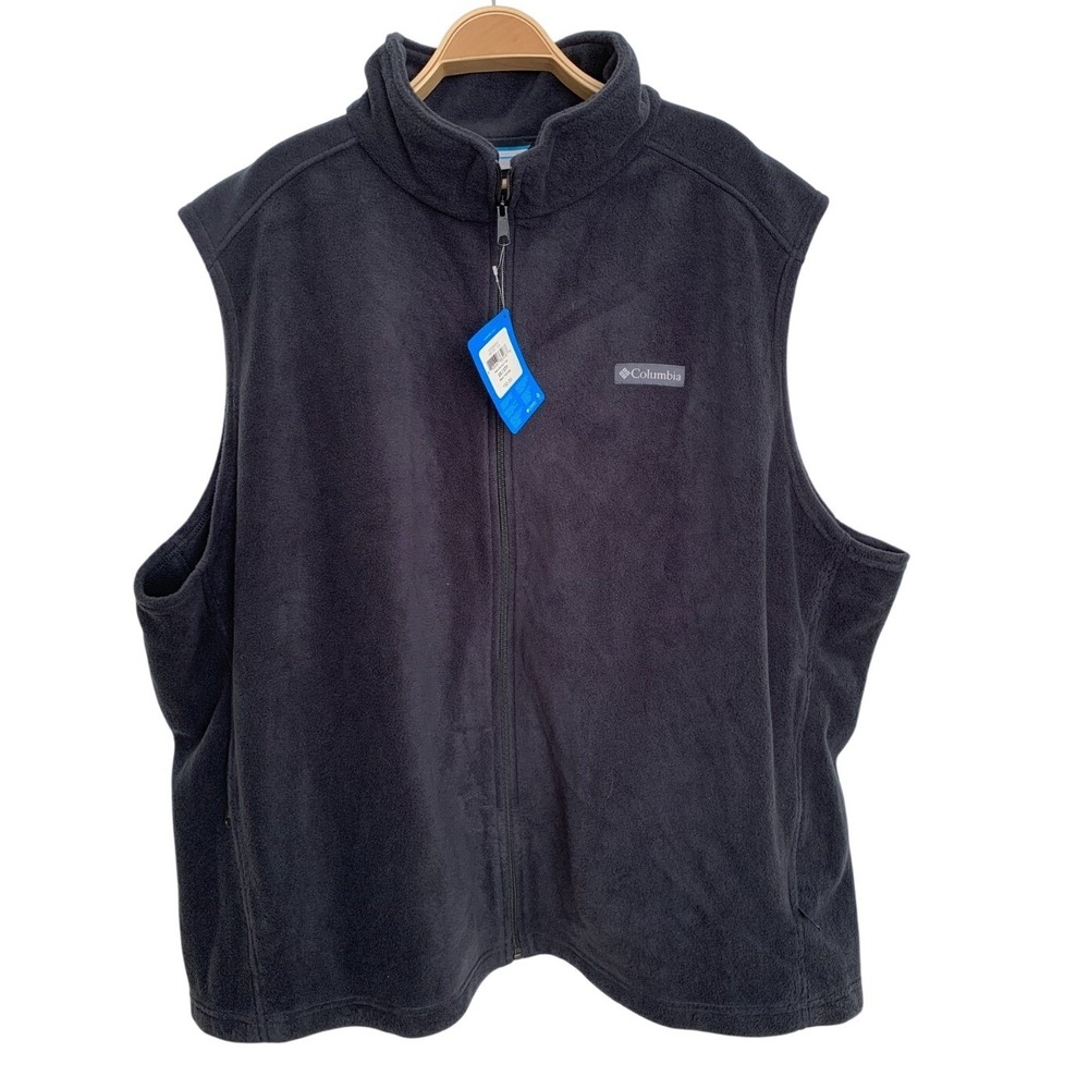 Columbia Steens Mountain Fleece Vest NWT / Charcoal Gray Full Zip / Size 5X‎